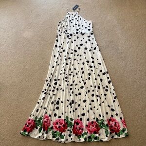 Floral Polka Dot Maxi Dress